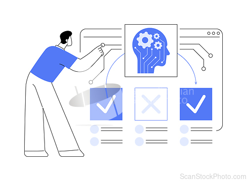 Image of AI-Backed Proactive Issue Resolution abstract concept vector illustration.