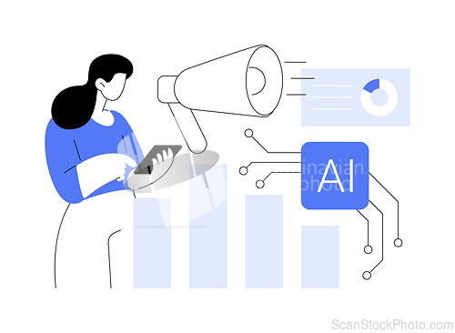 Image of AI-Powered Predictive Marketing Insights abstract concept vector illustration.