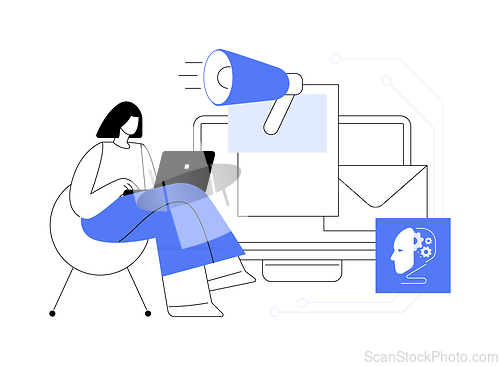 Image of AI-Personalized Marketing Messaging abstract concept vector illustration.