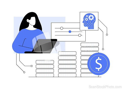 Image of AI-Dynamic Pricing Strategies abstract concept vector illustration.