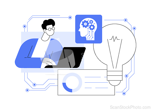 Image of AI-Powered Energy Consumption Analysis abstract concept vector illustration.
