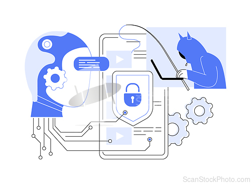 Image of AI-Powered Content Protection abstract concept vector illustration.