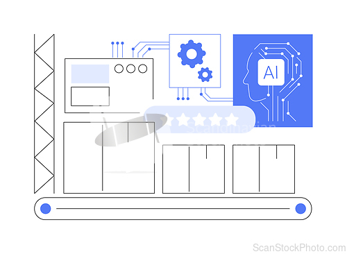 Image of AI-Powered Quality Control abstract concept vector illustration.