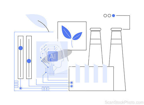 Image of AI-Optimized Sustainability abstract concept vector illustration.