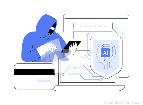 Image of AI-Driven Fraud Prevention abstract concept vector illustration.