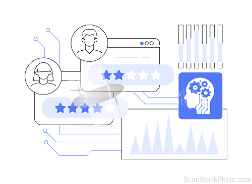 Image of AI-Enhanced Customer Feedback Analysis abstract concept vector illustration.