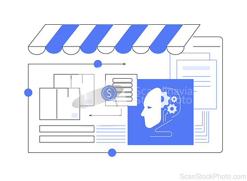 Image of AI-Supported Return and Refund Processing abstract concept vector illustration.