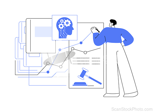 Image of AI-Powered Predictive Analytics abstract concept vector illustration.