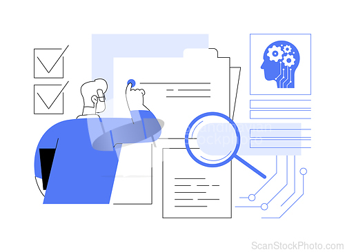 Image of AI-Streamlined Due Diligence abstract concept vector illustration.