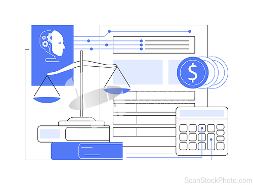 Image of AI-Optimized Legal Billing abstract concept vector illustration.