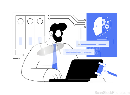 Image of AI-Powered Legal Chatbots abstract concept vector illustration.