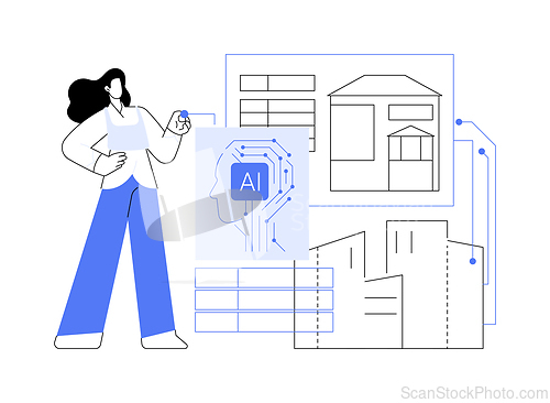 Image of AI-Personalized Property Recommendations abstract concept vector illustration.