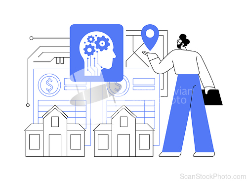 Image of AI-Streamlined Property Management abstract concept vector illustration.
