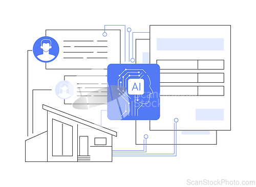 Image of AI-Analyzed Customer Feedback abstract concept vector illustration.