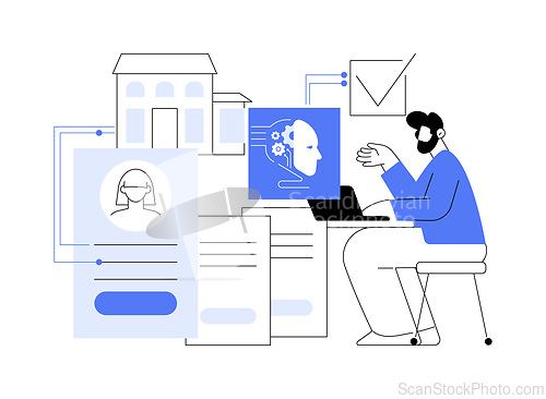 Image of AI-Powered Tenant Screening abstract concept vector illustration.