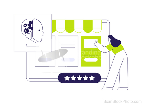 Image of AI-Driven Personalized Product Suggestions abstract concept vector illustration.