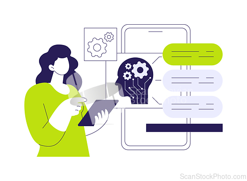 Image of AI-Optimized Call Center Operations abstract concept vector illustration.