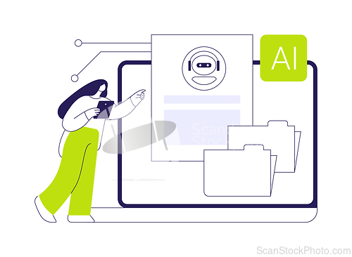 Image of AI-Backed Knowledge Bases for Support abstract concept vector illustration.