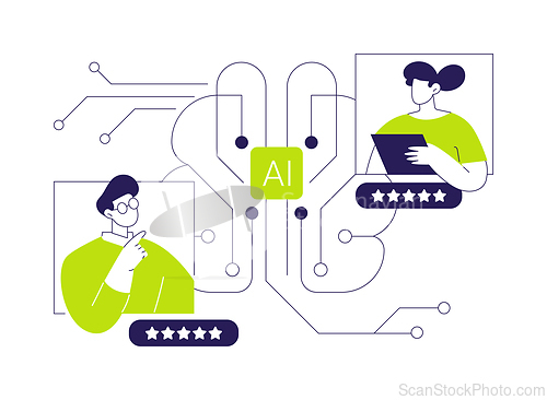 Image of AI-Enabled Product or Service Enhancements abstract concept vector illustration.