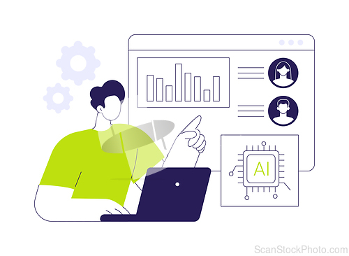 Image of AI-Powered Predictive Customer Sentiment Analysis abstract concept vector illustration.