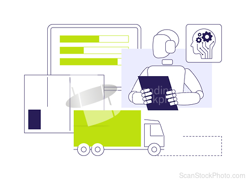 Image of AI-Streamlined Routine Inquiries Handling abstract concept vector illustration.