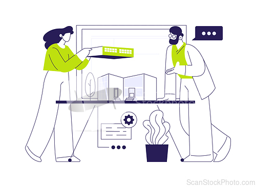 Image of Residential area planning abstract concept vector illustration.