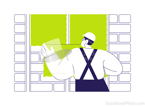 Image of Roll insulation abstract concept vector illustration.