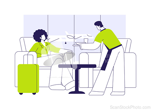 Image of Business lounge abstract concept vector illustration.
