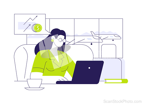 Image of Day office service abstract concept vector illustration.