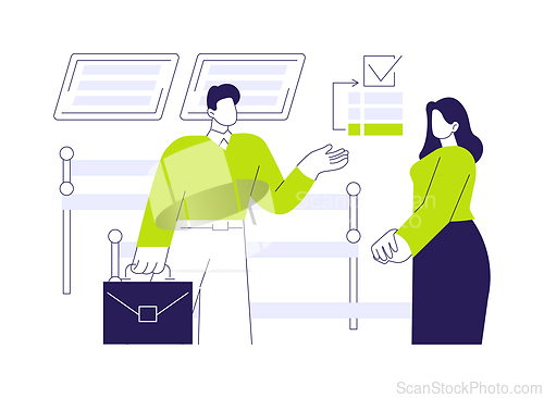 Image of Priority line abstract concept vector illustration.