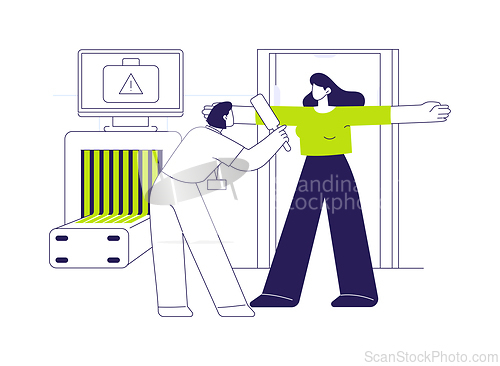 Image of Security check abstract concept vector illustration.