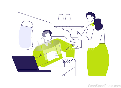 Image of Business class service abstract concept vector illustration.