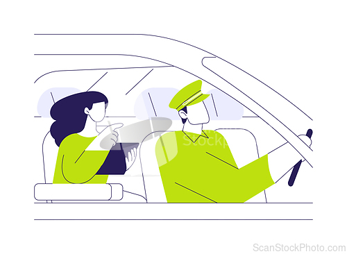 Image of Personal driver abstract concept vector illustration.