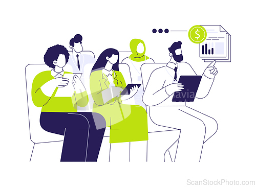 Image of International business conference abstract concept vector illustration.