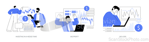 Image of Hedge fund isolated cartoon vector illustrations se