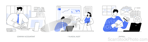 Image of Company accountancy isolated cartoon vector illustrations se