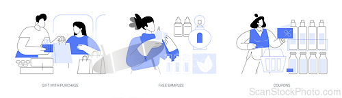 Image of Promotion of products isolated cartoon vector illustrations se
