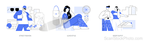 Image of Clothing style isolated cartoon vector illustrations se