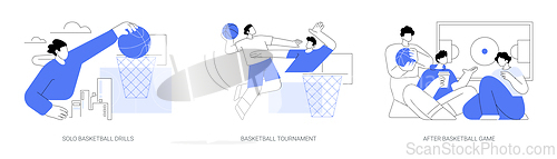 Image of Basketball isolated cartoon vector illustrations se