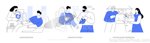 Image of Social responsibility isolated cartoon vector illustrations se
