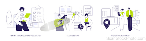 Image of Real estate firm services abstract concept vector illustrations.