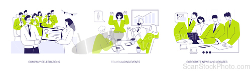 Image of Corporate events abstract concept vector illustrations.