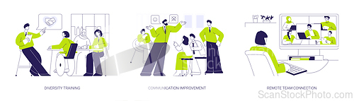 Image of Corporate culture workshop abstract concept vector illustrations.