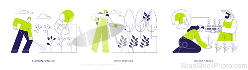 Image of Environmental restoration abstract concept vector illustrations.