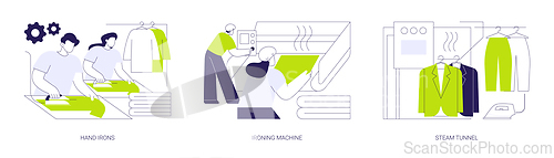 Image of Garment finishing abstract concept vector illustrations.