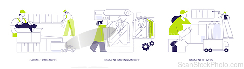 Image of Apparel manufacturing abstract concept vector illustrations.