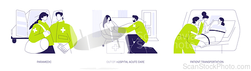 Image of Emergency medical services abstract concept vector illustrations.