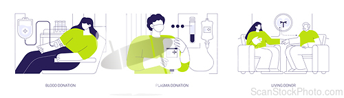 Image of Volunteer donation abstract concept vector illustrations.