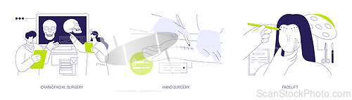 Image of Plastic surgery abstract concept vector illustrations.