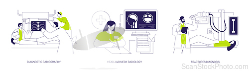 Image of Xray medical examination abstract concept vector illustrations.